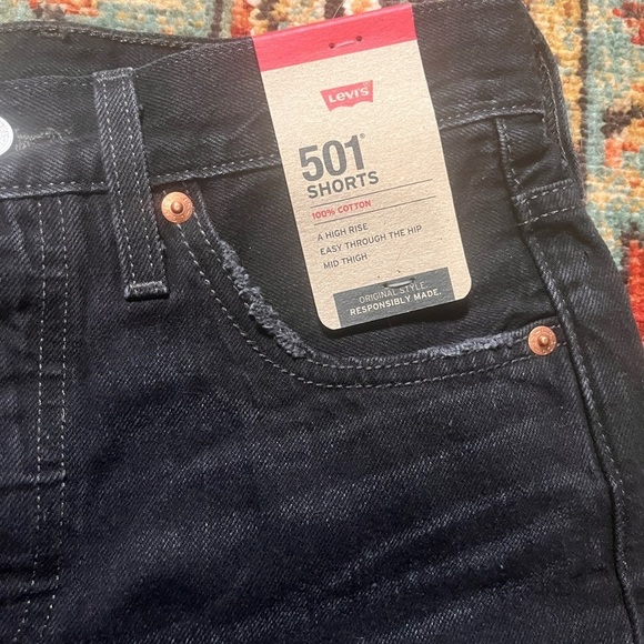 Levi's 501 Mid Thigh Short Lunar Black - Picture 8 of 11